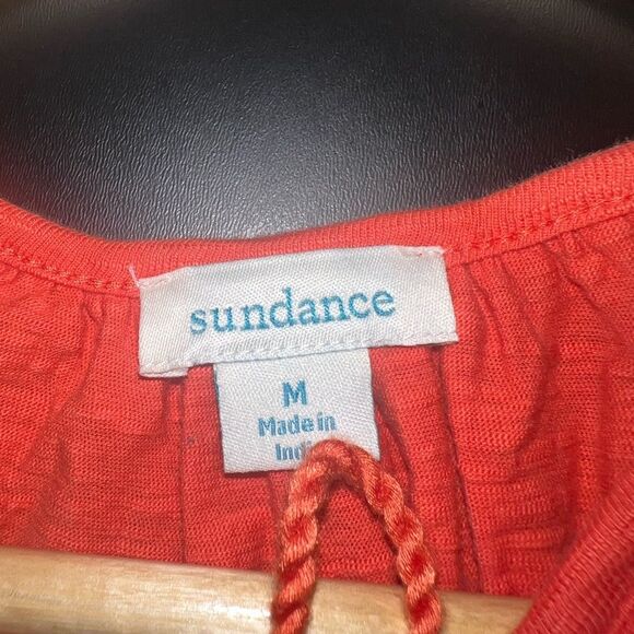 Sundance Coral boho Bell Sleeve Lace Detailed Top size Medium EUC - Picture 5 of 8